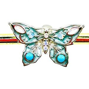 NWOT Large turquoise butterfly charm, compatible with Pandora moments Jewelry